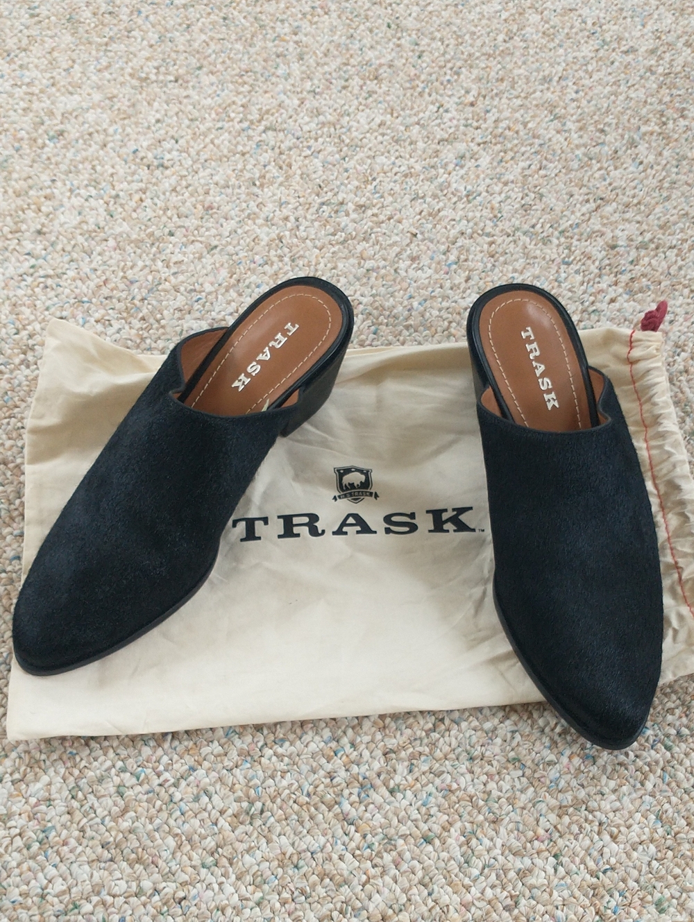 Trask Calf Hair Mules Clogs Size 8.5